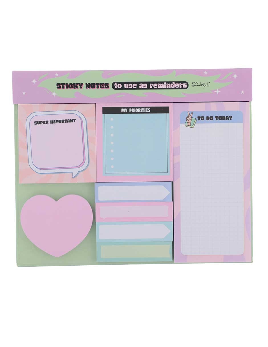 Notas adhesivas de diferentes diseños Mr Wonderful