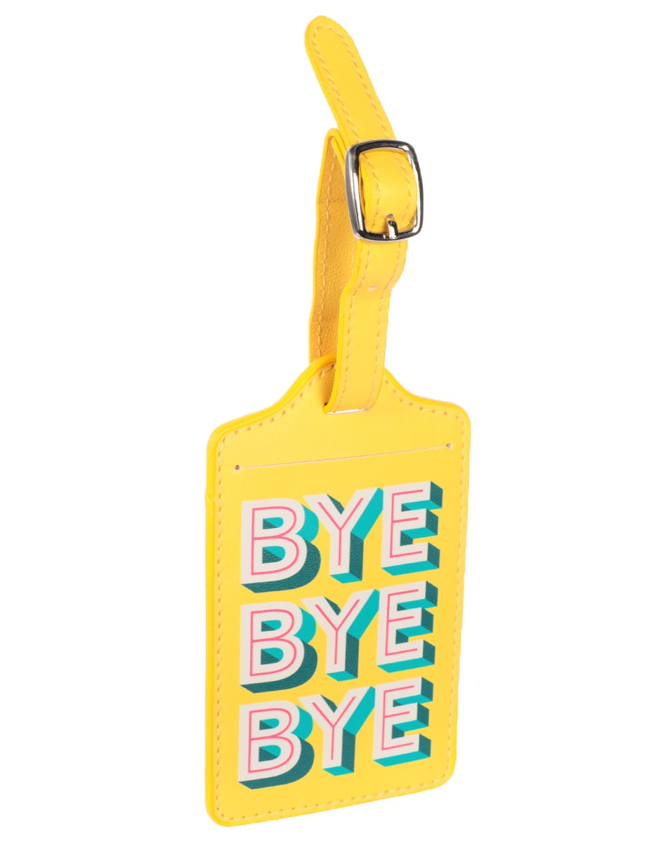 Identificador de maleta Bye Bye forma rectangular de poliéster 2