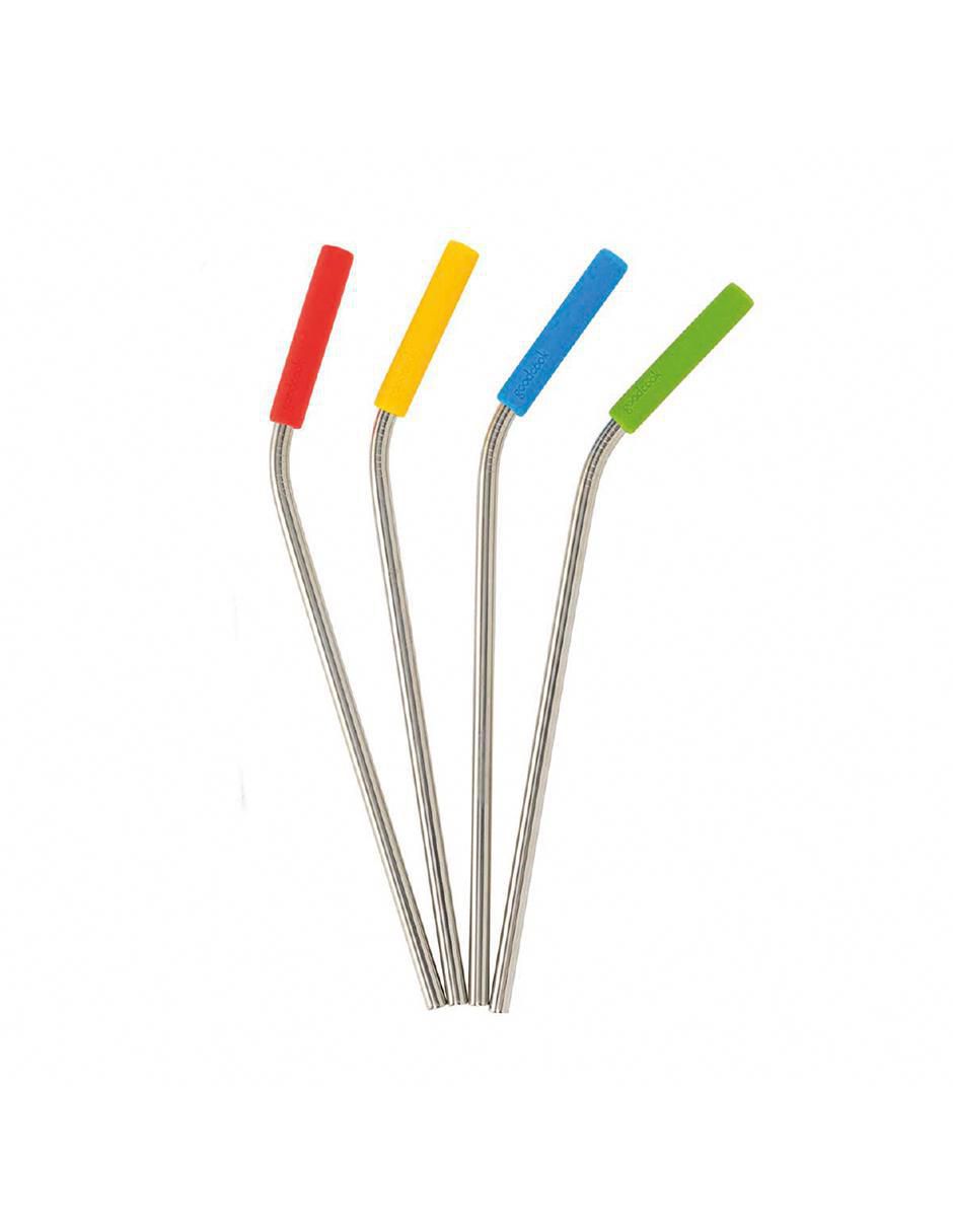 Set de popotes de acero inoxidable con 10 piezas 6