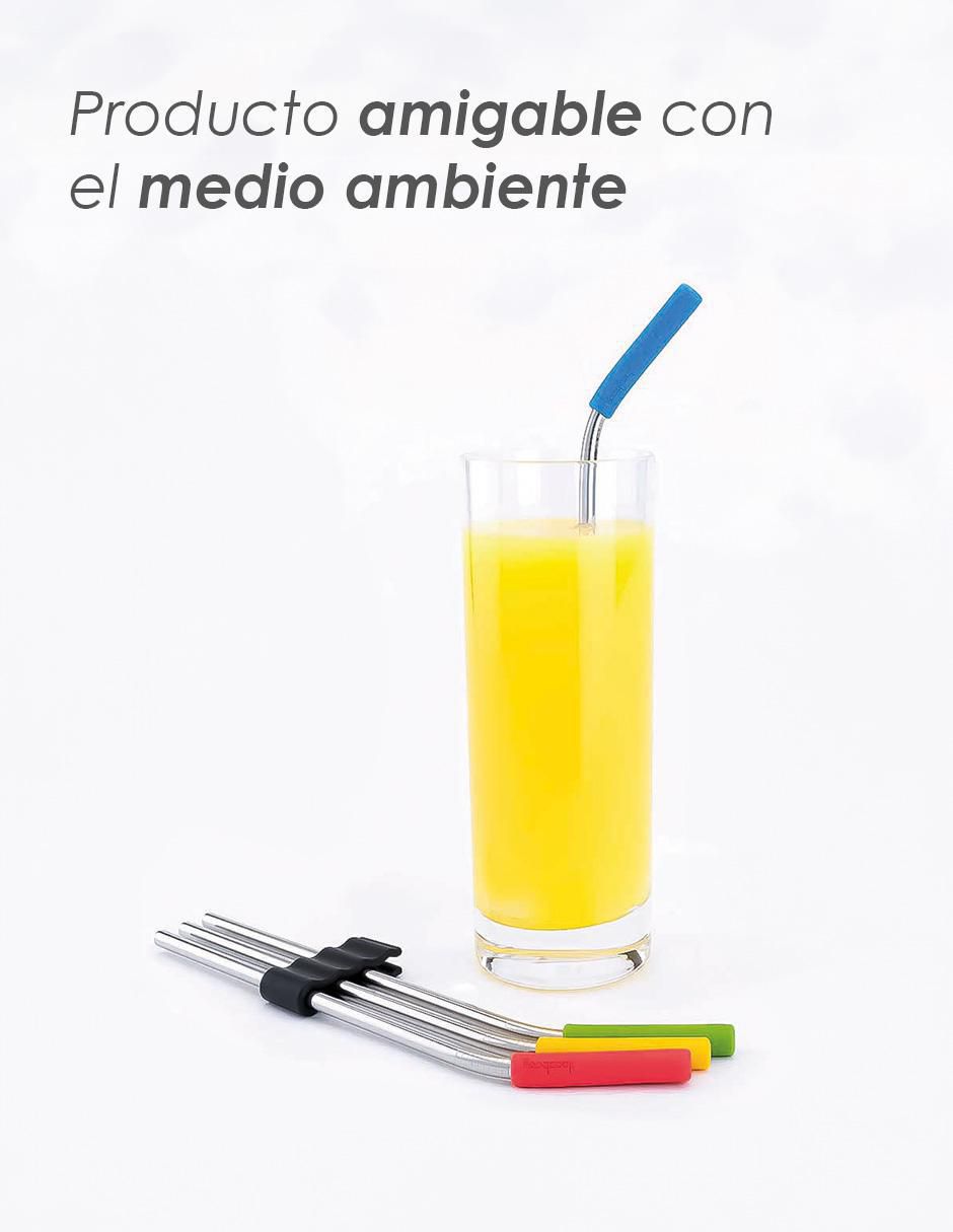 Set de popotes de acero inoxidable con 10 piezas 7