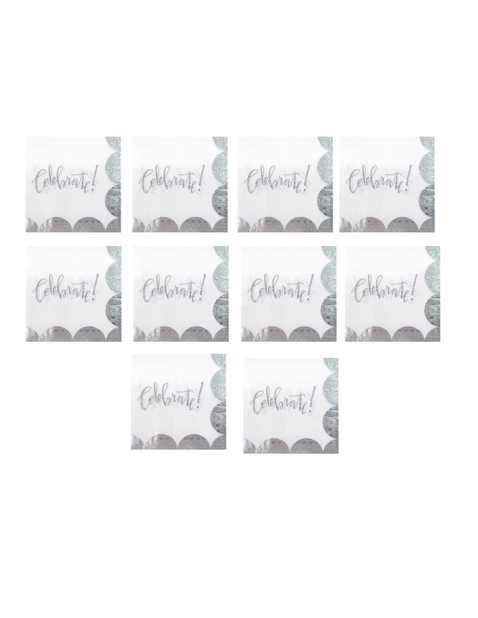 Servilleta Silver 10 piezas