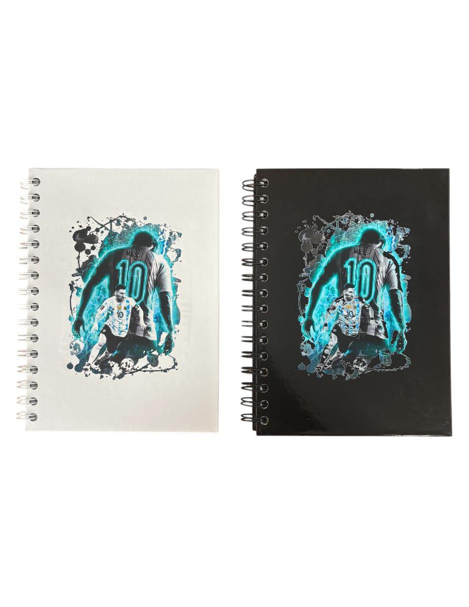 Set libreta Messi hoja blanca Set libreta Messi hoja blanca