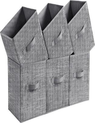Set caja para almacenar Songmics Tina cuadrado con 6 piezas