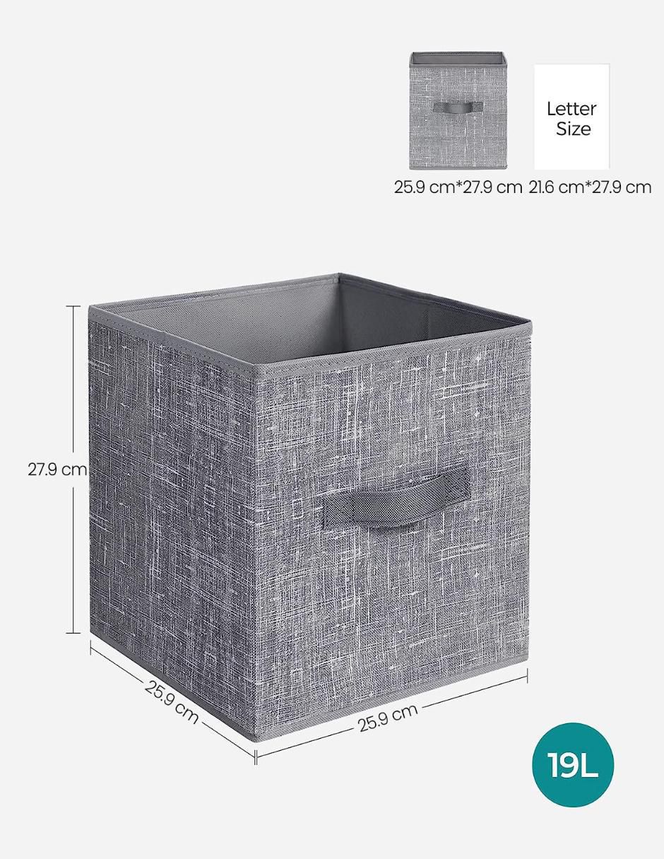 Set caja para almacenar Songmics Tina cuadrado con 6 piezas