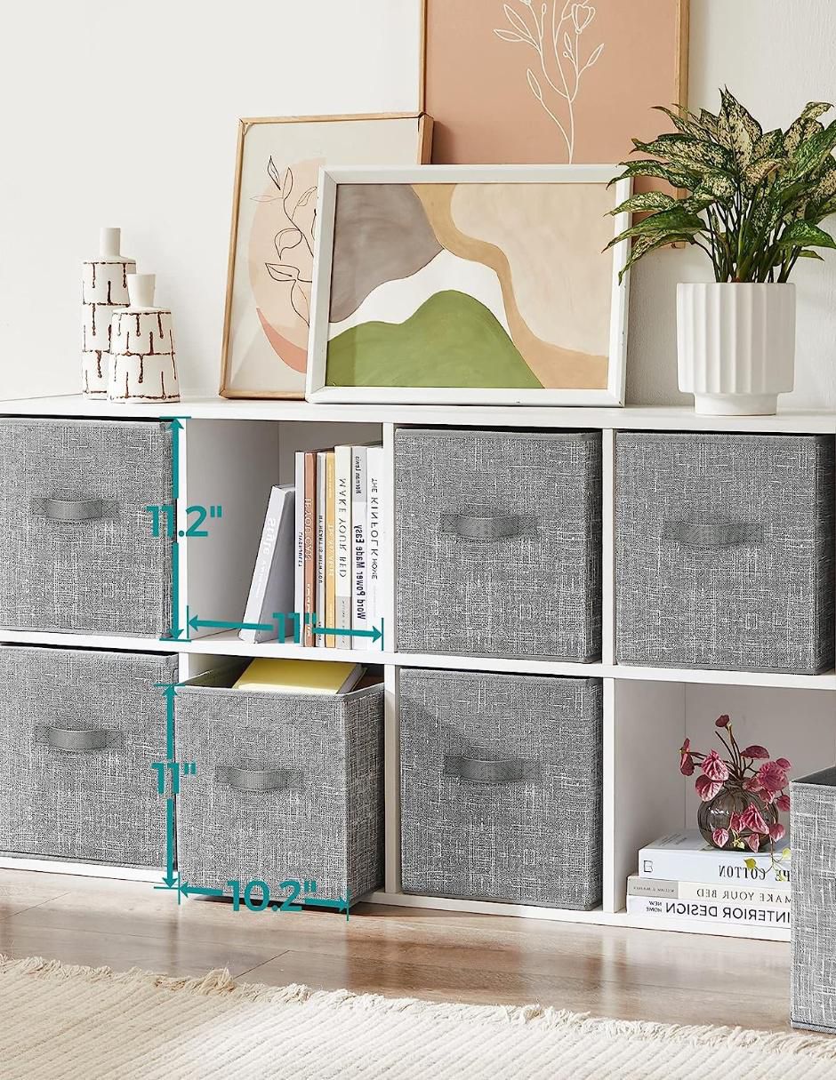 Set caja para almacenar Songmics Tina cuadrado con 6 piezas