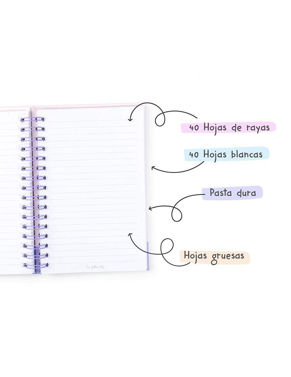 Cuaderno hoja a rayas y blanca