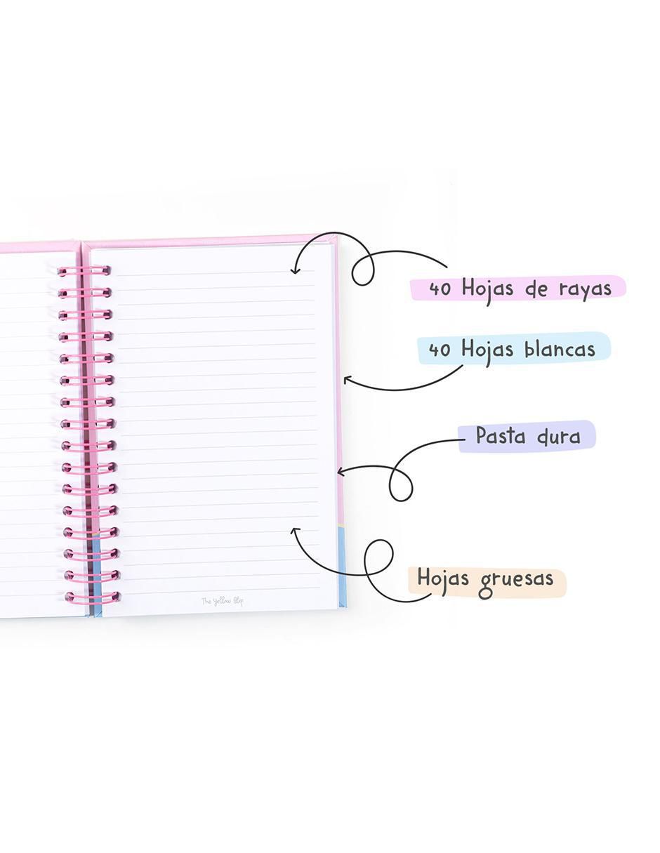 Cuaderno hoja a rayas y blanca