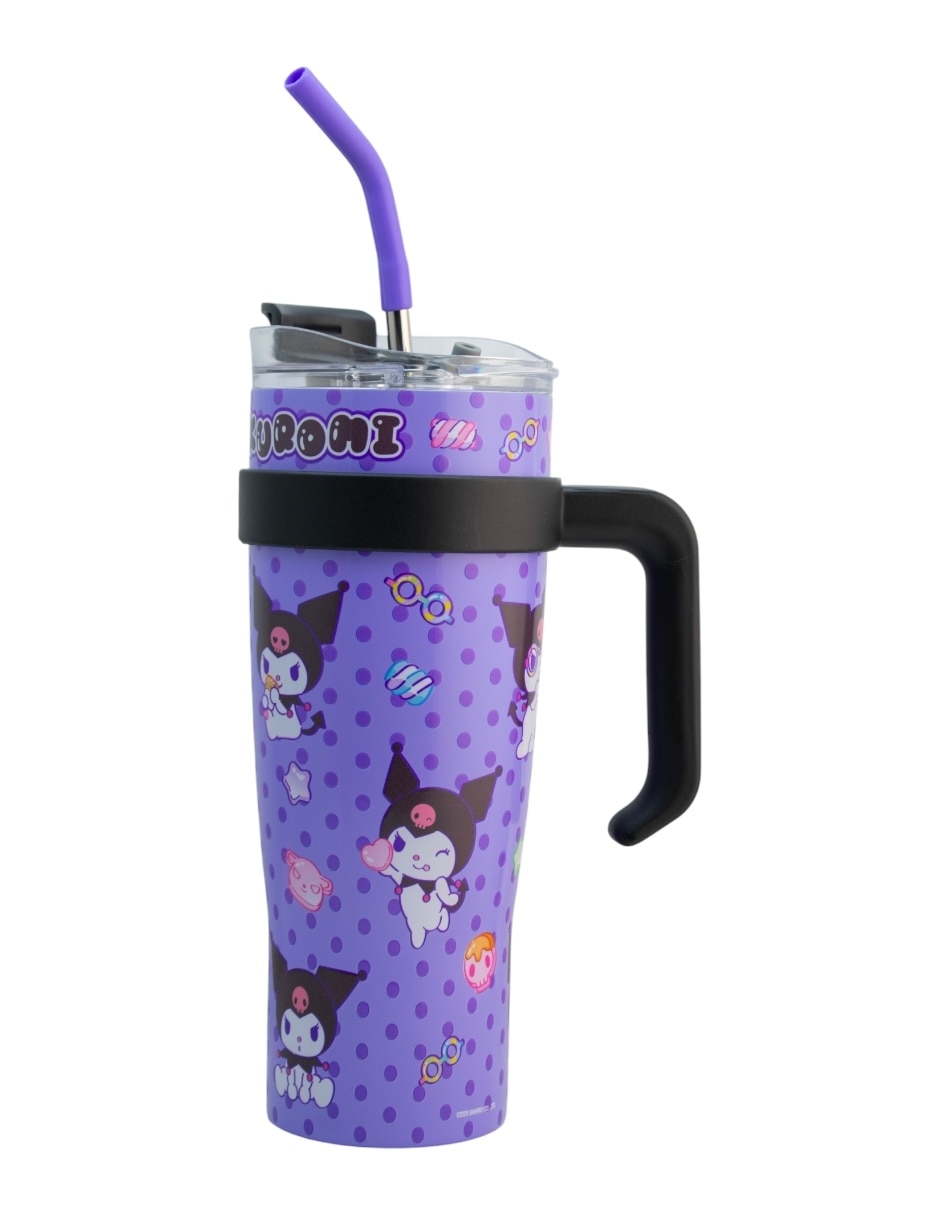 Termo de acero inoxidable Kuromi con tapa rosca 3