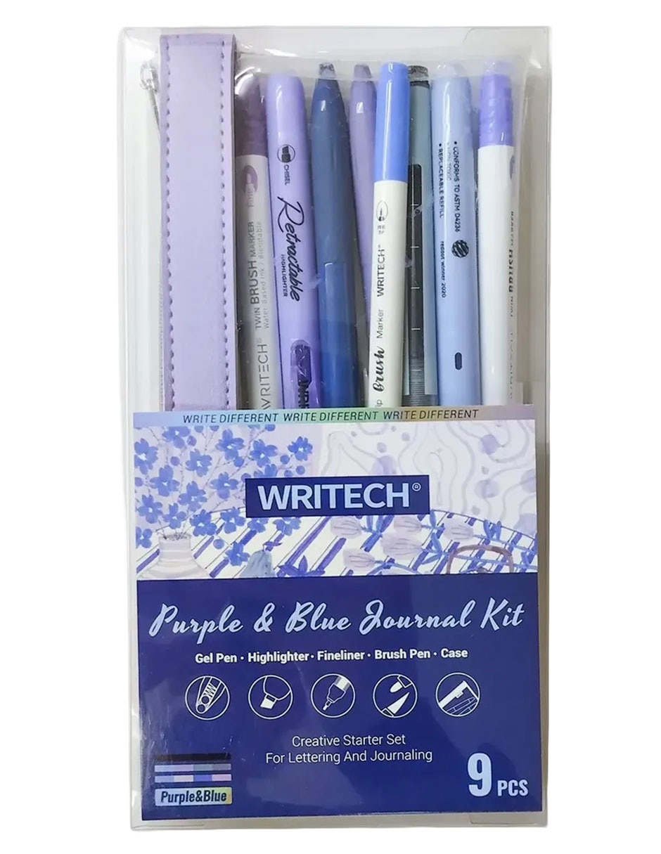 Set de plumas y plumones a base de agua