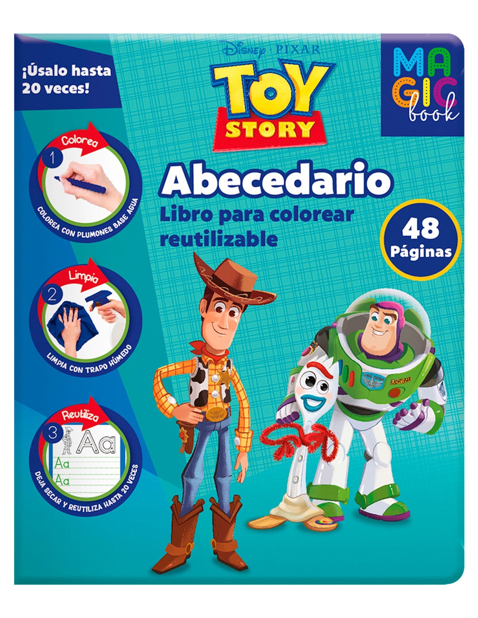 Libro colorear libro mágico toy story abecedario