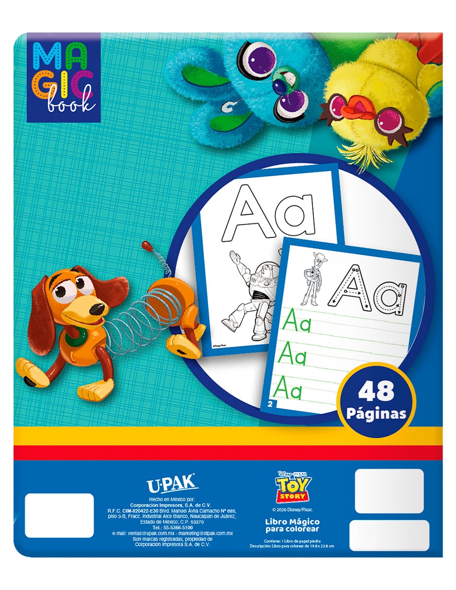 Libro colorear libro mágico toy story abecedario 3