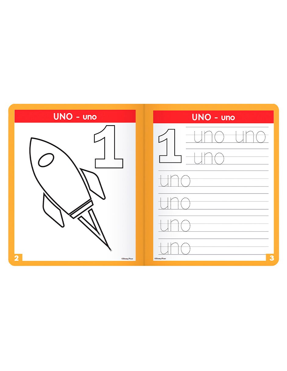 Libro colorear libro mágico toy story los numeros 2