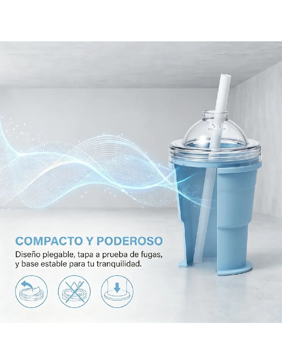 Vaso Con tapa y popote de Silicón con 4 piezas piezas 5