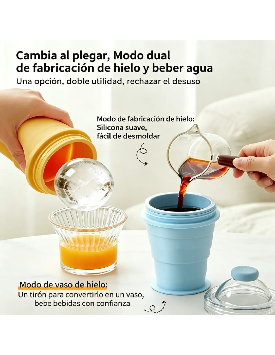 Vaso Con tapa y popote de Silicón con 4 piezas piezas 3
