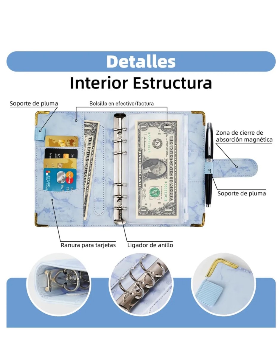 Carpeta con broche Friends Liso de Tela 2